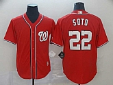 Nationals 22 Juan Soto Red Cool Base Jersey,baseball caps,new era cap wholesale,wholesale hats